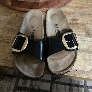 Birkenstock Patent Madrid Big Buckle Sandals